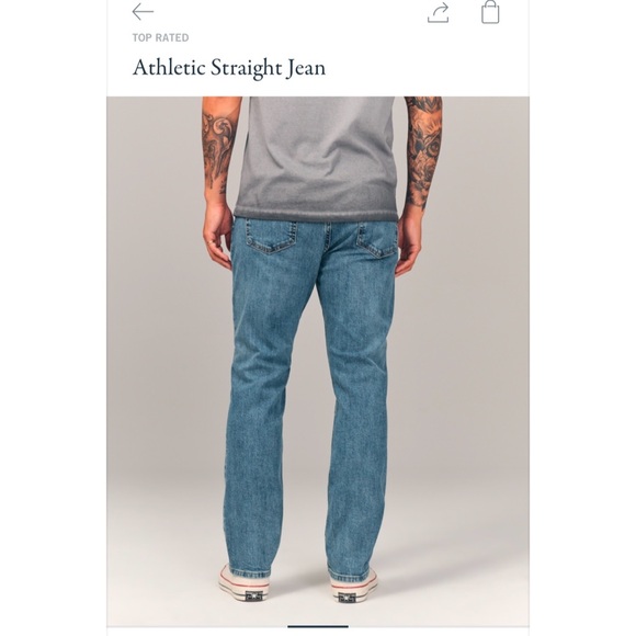 Abercrombie & Fitch Men’s Athletic Straight Jeans 34 X 32 - Picture 5 of 5